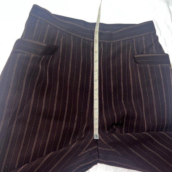 Thierry Mugler Vintage 1980’s Brown Wool Striped Suit Pant Set, size 42 - Picture 16 of 17
